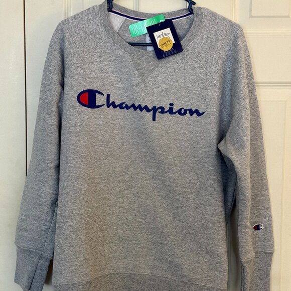 NWT-Men's Big Size Champion Pullover Sweatshirt 1XT-Gray, Blue, Red Logo - Picture 1 of 3
